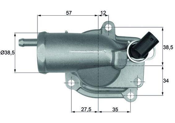 Thermostat d'eau (Calorstat) MAHLE Aftermarket ref. TH 10 87