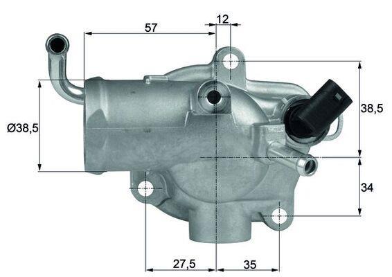 Thermostat d'eau (Calorstat) MAHLE Aftermarket ref. TH 12 87