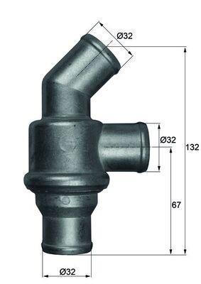 Thermostat d'eau (Calorstat) MAHLE Aftermarket ref. TH 16 80