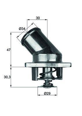 Thermostat d'eau (Calorstat) MAHLE Aftermarket ref. TI 3 87