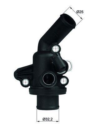 Thermostat d'eau (Calorstat) MAHLE Aftermarket ref. TI 11 87