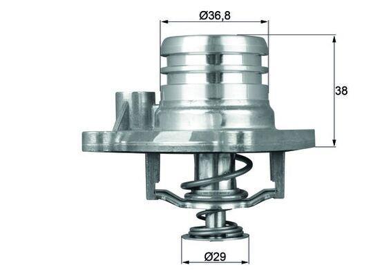 Thermostat d'eau (Calorstat) MAHLE Aftermarket ref. TI 13 92