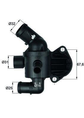 Thermostat d'eau (Calorstat) MAHLE Aftermarket ref. TI 15 92