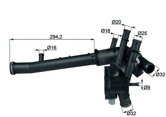 Thermostat d'eau (Calorstat) MAHLE Aftermarket ref. TI 18 109
