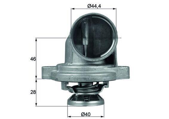 Thermostat d'eau (Calorstat) MAHLE Aftermarket ref. TI 23 80