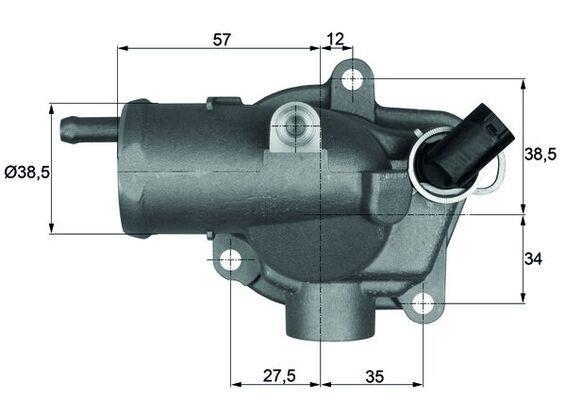 Thermostat d'eau (Calorstat) MAHLE Aftermarket ref. TI 30 92