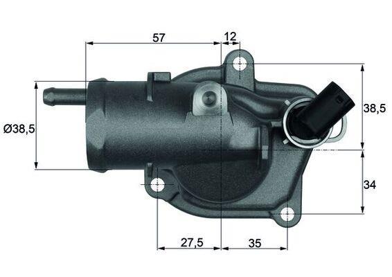 Thermostat d'eau (Calorstat) MAHLE Aftermarket ref. TI 31 87