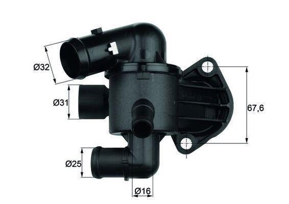 Thermostat d'eau (Calorstat) MAHLE Aftermarket ref. TI 33 87