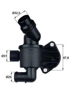 Thermostat d'eau (Calorstat) MAHLE Aftermarket ref. TI 34 87