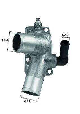 Thermostat d'eau (Calorstat) MAHLE Aftermarket ref. TI 44 92D
