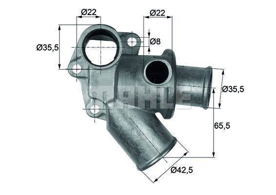 Thermostat d'eau (Calorstat) MAHLE Aftermarket ref. TI 67 80D