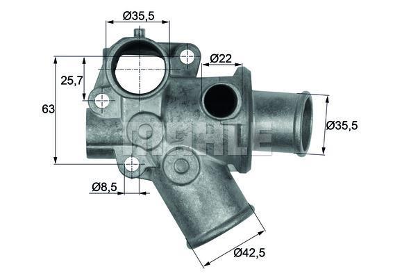 Thermostat d'eau (Calorstat) MAHLE Aftermarket ref. TI 70 80D
