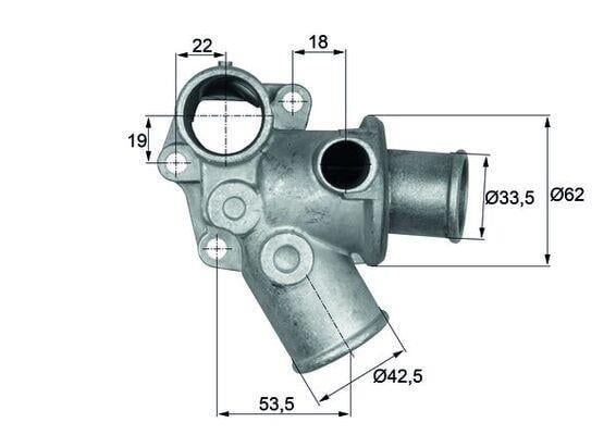 Thermostat d'eau (Calorstat) MAHLE Aftermarket ref. TI 73 80D