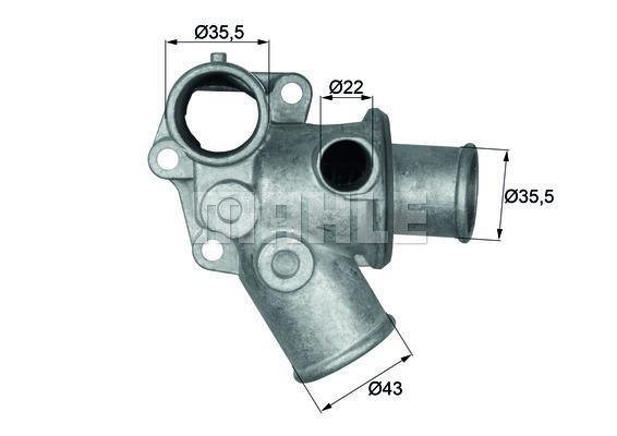Thermostat d'eau (Calorstat) MAHLE Aftermarket ref. TI 108 82D