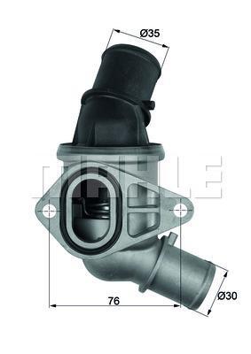 Thermostat d'eau (Calorstat) MAHLE Aftermarket ref. TI 109 70