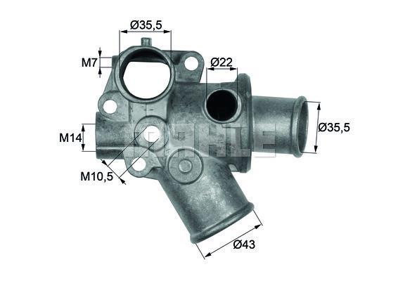 Thermostat d'eau (Calorstat) MAHLE Aftermarket ref. TI 114 80D