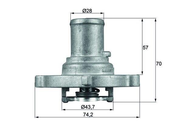 Thermostat d'eau (Calorstat) MAHLE Aftermarket ref. TI 122 87D