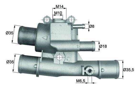 Thermostat d'eau (Calorstat) MAHLE Aftermarket ref. TI 124 88