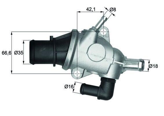 Thermostat d'eau (Calorstat) MAHLE Aftermarket ref. TI 125 88