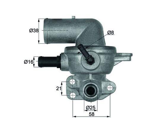 Thermostat d'eau (Calorstat) MAHLE Aftermarket ref. TI 133 88D