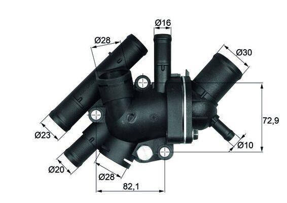 Thermostat d'eau (Calorstat) MAHLE Aftermarket ref. TI 134 88