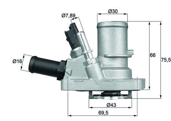 Thermostat d'eau (Calorstat) MAHLE Aftermarket ref. TI 144 88