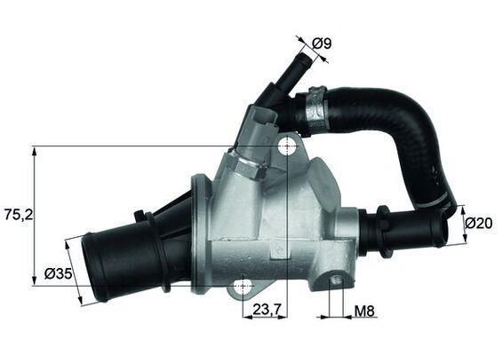 Thermostat d'eau (Calorstat) MAHLE Aftermarket ref. TI 146 88