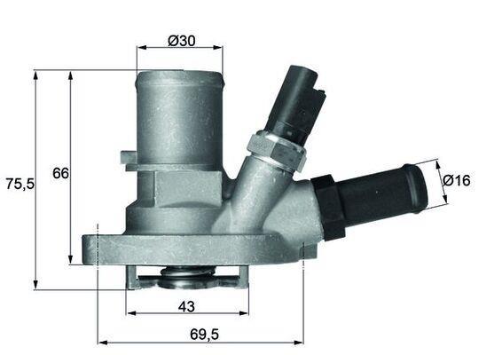 Thermostat d'eau (Calorstat) MAHLE Aftermarket ref. TI 149 88