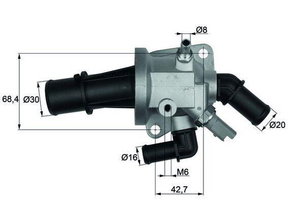 Thermostat d'eau (Calorstat) MAHLE Aftermarket ref. TI 153 88