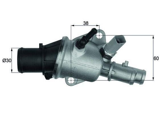 Thermostat d'eau (Calorstat) MAHLE Aftermarket ref. TI 156 88
