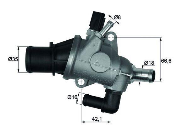 Thermostat d'eau (Calorstat) MAHLE Aftermarket ref. TI 163 88