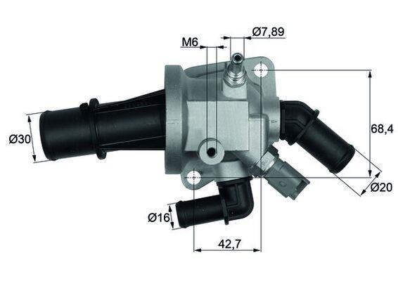 Thermostat d'eau (Calorstat) MAHLE Aftermarket ref. TI 164 88