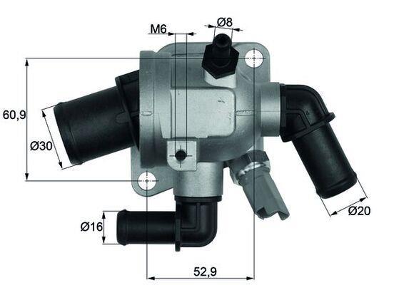 Thermostat d'eau (Calorstat) MAHLE Aftermarket ref. TI 173 88