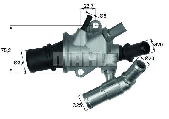 Thermostat d'eau (Calorstat) MAHLE Aftermarket ref. TI 175 88