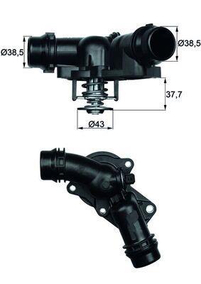 Thermostat d'eau (Calorstat) MAHLE Aftermarket ref. TM 13 97