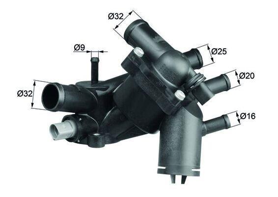 Thermostat d'eau (Calorstat) MAHLE Aftermarket ref. TM 5 109