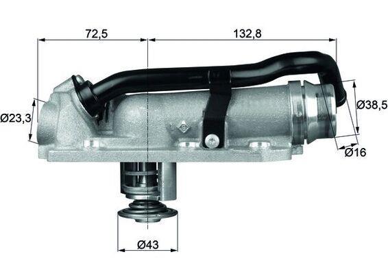 Thermostat d'eau (Calorstat) MAHLE Aftermarket ref. TM 8 105