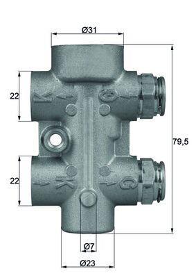 Thermostat, refroidissement d'huile MAHLE Aftermarket TO 8 80