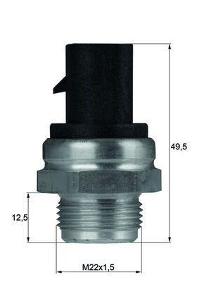 Interrupteur de température, ventilateur de radiateur MAHLE Aftermarket ref. TSW 12D