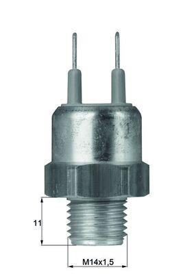 Interrupteur de température, ventilateur de radiateur MAHLE Aftermarket ref. TSW 24D
