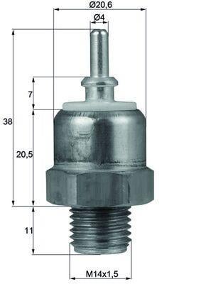Interrupteur de température, ventilateur de radiateur MAHLE Aftermarket TSW 45