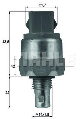 Interrupteur de température, ventilateur de radiateur MAHLE Aftermarket TSW 46