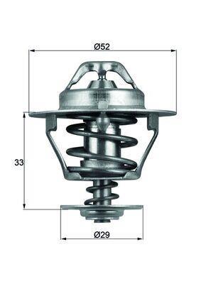 Thermostat d'eau (Calorstat) MAHLE Aftermarket ref. TX 77 88D