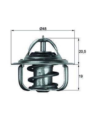 Thermostat d'eau (Calorstat) MAHLE Aftermarket ref. TX 5 92D