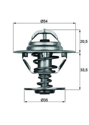 Thermostat d'eau (Calorstat) MAHLE Aftermarket ref. TX 8 83D