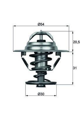 Thermostat d'eau (Calorstat) MAHLE Aftermarket ref. TX 10 81D