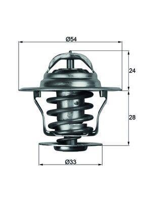 Thermostat d'eau (Calorstat) MAHLE Aftermarket ref. TX 11 92D