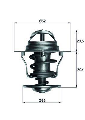 Thermostat d'eau (Calorstat) MAHLE Aftermarket ref. TX 12 88D