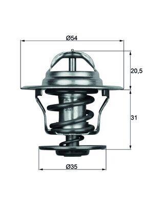 Thermostat d'eau (Calorstat) MAHLE Aftermarket ref. TX 15 84D