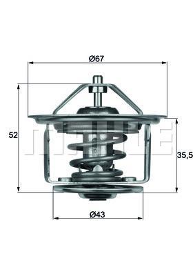 Thermostat d'eau (Calorstat) MAHLE Aftermarket ref. TX 17 80D